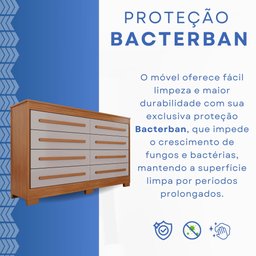 Cômoda para Quarto 8 Gavetas Diamante Espresso Móveis - 6