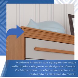 Cômoda para Quarto 8 Gavetas Diamante Espresso Móveis - 8