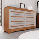 Ver imagem 3 de Cômoda para Quarto 8 Gavetas Diamante Espresso Móveis