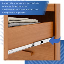 Cômoda para Quarto 8 Gavetas Diamante Espresso Móveis - 9