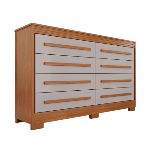 Cômoda para Quarto 8 Gavetas Diamante Espresso Móveis