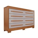 Ver imagem 3 de Cômoda para Quarto 8 Gavetas Diamante Espresso Móveis Marrom/Cinamomo/Off White