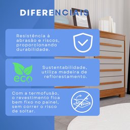 Cômoda para Quarto 8 Gavetas Diamante Espresso Móveis - 5