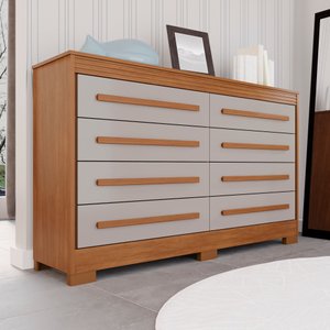 Cômoda para Quarto 8 Gavetas Diamante Espresso Móveis