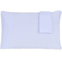 Ver imagem 6 de Jogo de Cama Solteiro Malha 3 Pçs Bella Cama 100% Algodão 88x188x30cm Branco
