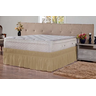 Saia Box Ajustável Serve em Cama Casal Queen e King Babado com 2 Elásticos 1 Peça:avelã Bege - 1