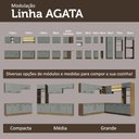 Ver mais imagens de Porta-geladeira 103 Cm 1 Porta Basculante Rustic/cinza Agata Madesa