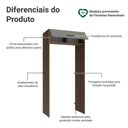 Ver imagem 3 de Porta-geladeira 103 Cm 1 Porta Basculante Rustic/cinza Agata Madesa