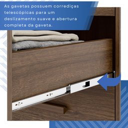 Cômoda para Quarto 8 Gavetas Diamante Expresso Móveis - 9
