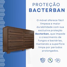 Cômoda para Quarto 8 Gavetas Diamante Expresso Móveis - 6