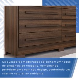 Cômoda para Quarto 8 Gavetas Diamante Expresso Móveis - 5