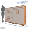 Cômoda para Quarto 2 Portas 8 Gavetas Esmeralda Expresso Móveis - 4
