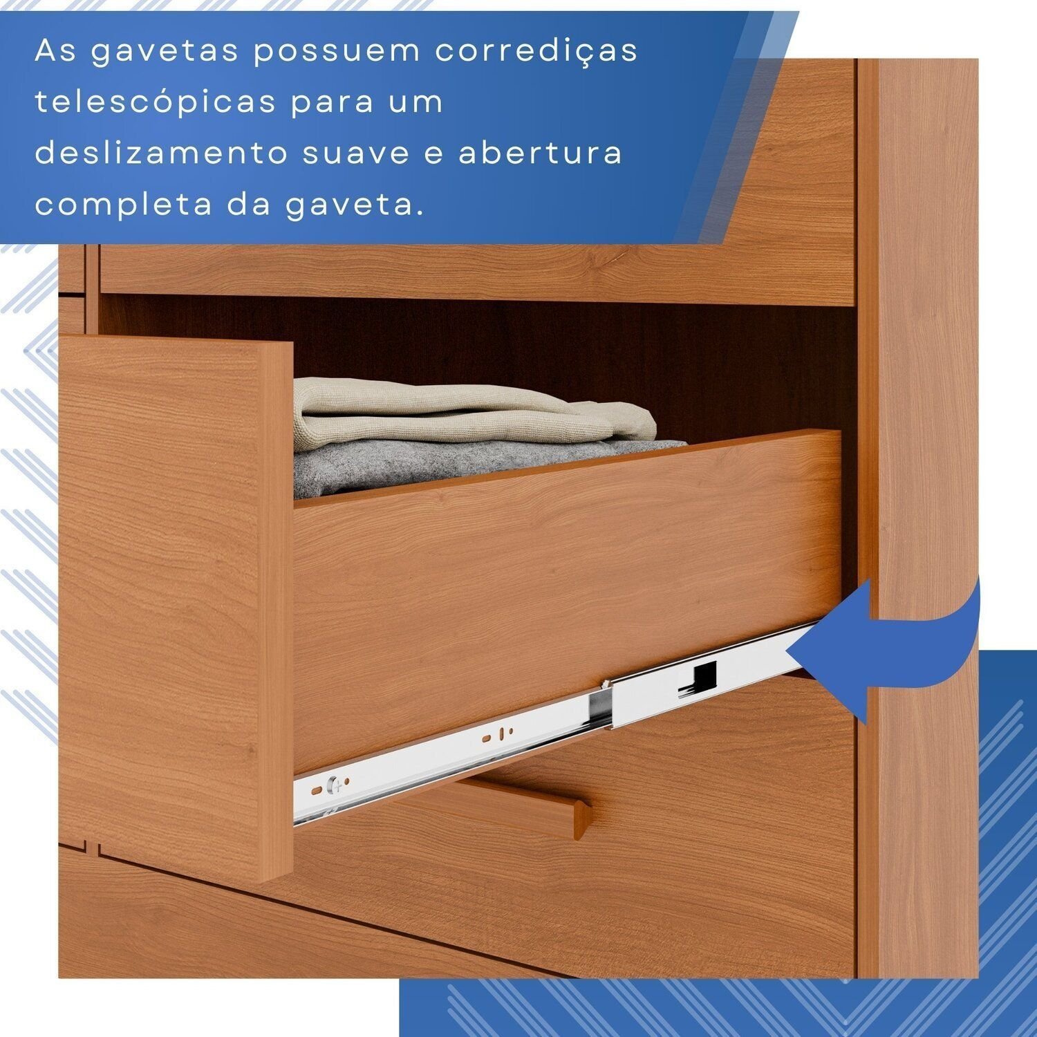 Cômoda para Quarto 2 Portas 8 Gavetas Esmeralda Expresso Móveis