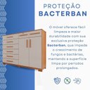 Ver imagem 5 de Cômoda para Quarto 2 Portas 8 Gavetas Esmeralda Expresso Móveis Marrom/Cinamomo/Off White