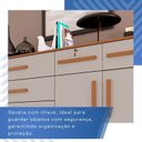 Ver mais imagens de Cômoda para Quarto 2 Portas 8 Gavetas Esmeralda Expresso Móveis Marrom/Cinamomo/Off White