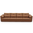 Ver imagem 6 de Sofá Retrátil para Sala de Estar 5 Lugares 379cm Riza S03 Couro Soft Mel - Lyam Decor