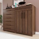 Ver imagem 2 de Cômoda para Quarto 2 Portas 8 Gavetas Esmeralda Expresso Móveis
