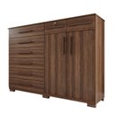 Ver imagem 3 de Cômoda para Quarto 2 Portas 8 Gavetas Esmeralda Expresso Móveis