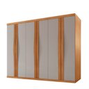 Ver imagem 2 de Guarda-Roupa Casal 100% MDF 6 Portas e 6 Gavetas Olimpo Marrom/Marromle/Off White