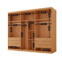 Ver imagem 4 de Guarda-Roupa Casal 100% MDF 6 Portas e 6 Gavetas Olimpo Marrom/Marromle/Off White