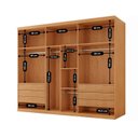 Ver imagem 4 de Guarda-Roupa Casal 100% MDF 6 Portas e 6 Gavetas Olimpo Marrom/Marromle/Off White