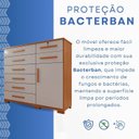 Ver imagem 5 de Cômoda para Quarto 1 Portas 8 Gavetas Ônix Expresso Móveis Marrom/Cinamomo/Off White