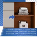 Ver imagem 7 de Cômoda para Quarto 1 Portas 8 Gavetas Ônix Expresso Móveis Marrom/Cinamomo/Off White