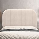 Ver imagem 2 de Cabeceira Cama Box Queen Estofada Orgânica 160cm Alice W01 Suede Bege - Lyam Decor