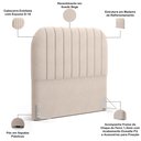 Ver imagem 3 de Cabeceira Cama Box Queen Estofada Orgânica 160cm Alice W01 Suede Bege - Lyam Decor