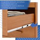 Ver mais imagens de Cômoda para Quarto 1 Portas 6 Gavetas Jade Expresso Móveis Marrom/Cinamomo/Off White