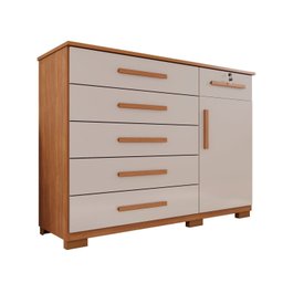 Cômoda para Quarto 1 Portas 6 Gavetas Jade Expresso Móveis - 2