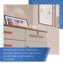 Ver imagem 7 de Cômoda para Quarto 1 Portas 6 Gavetas Jade Expresso Móveis Marrom/Cinamomo/Off White