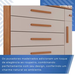 Cômoda para Quarto 1 Portas 6 Gavetas Jade Expresso Móveis - 9