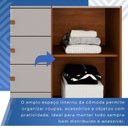 Ver imagem 6 de Cômoda para Quarto 1 Portas 6 Gavetas Jade Expresso Móveis Marrom/Cinamomo/Off White