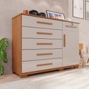 Ver imagem 1 de Cômoda para Quarto 1 Portas 6 Gavetas Jade Expresso Móveis