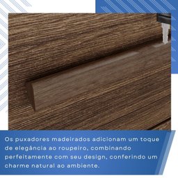 Cômoda para Quarto 1 Portas 6 Gavetas Jade Expresso Móveis - 9