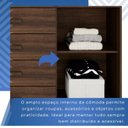 Ver imagem 6 de Cômoda para Quarto 1 Portas 6 Gavetas Jade Expresso Móveis