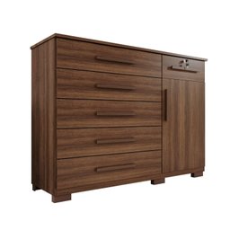 Cômoda para Quarto 1 Portas 6 Gavetas Jade Expresso Móveis - 2
