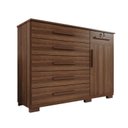 Ver imagem 2 de Cômoda para Quarto 1 Portas 6 Gavetas Jade Expresso Móveis