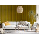 Ver imagem 2 de Papel de Parede Ripado Madeira Amarelo Mostarda-60x300cm