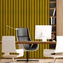 Ver imagem 3 de Papel de Parede Ripado Madeira Amarelo Mostarda-60x300cm