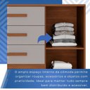 Ver imagem 7 de Cômoda para Quarto 1 Portas 4 Gavetas Pérola Expresso Móveis Marrom/Cinamomo/Off White
