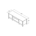 Ver imagem 3 de Rack para TV 2 Portas 150x44x47 cm Branco Ditália