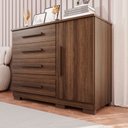 Ver imagem 2 de Cômoda para Quarto 1 Portas 4 Gavetas Pérola Expresso Móveis
