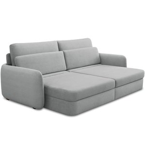 Sofá Retrátil Reclinável para Sala Living 3 Lugares Jacob 254cm T03 Linho Cinza Urano - Lyam