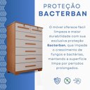 Ver imagem 5 de Cômoda para Quarto 7 Gavetas Topázio Expresso Móveis Marrom/Cinamomo/Off White