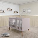 Ver imagem 1 de Berço Mini Cama Móveis Estrela Ternura - Rosa Wood