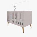 Ver imagem 4 de Berço Mini Cama Móveis Estrela Ternura - Rosa Wood