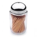 Ver imagem 1 de Paliteiro de Mesa Vidro Tampa Inox Porta Palito de Dente Servir Cozinha Organizador