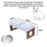 Comedouro Elevado Duplo Gato Pet Mdf Colors Rose - 2